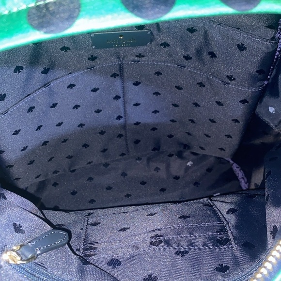 ♠️ Kate Spade Chelsea Teal and Navy Polka Dot Backpack main image 6